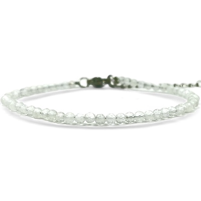 3mm Moonstone Faceted Bead Bracelet with Adjustable Chain